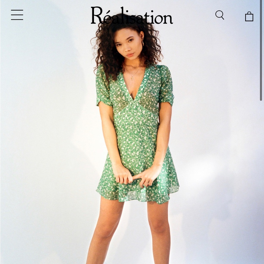 Realization Ozzie Dress , 90s Style Silk Dress!